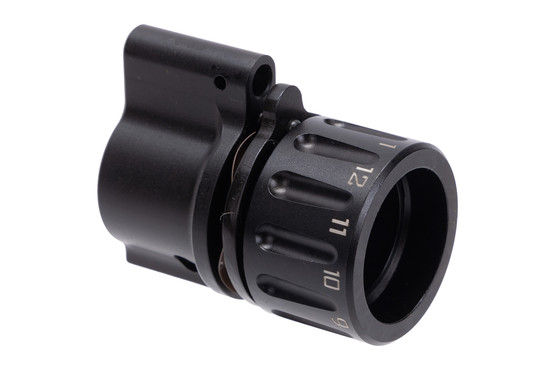 Riflespeed adjustable gas block for AR-15, black.
